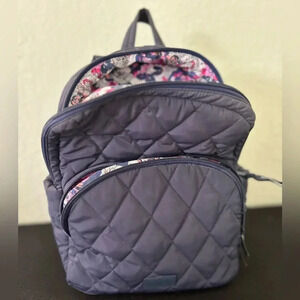 Vera Bradley Navy Book Bag with Floral Interior